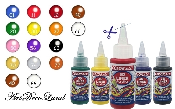COLOR-ALL 3D Acrylic Liner 50ml - LIGHT RED